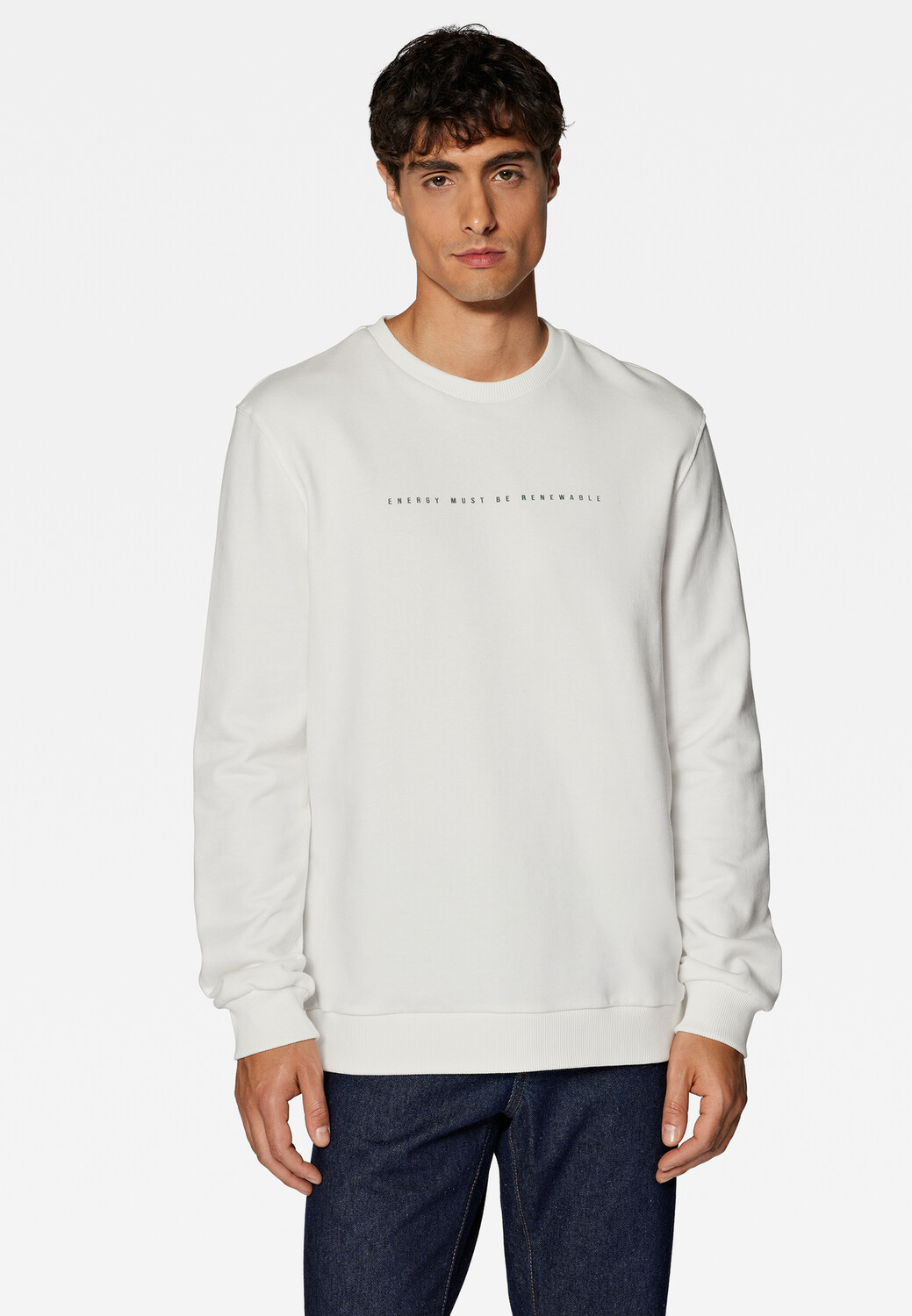 

Толстовка Mavi Jeans Legerer Rundhals Pullover, белый