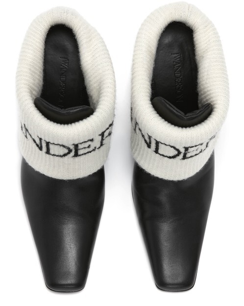 

Сапоги на каблуке Jw Anderson, черный/белый