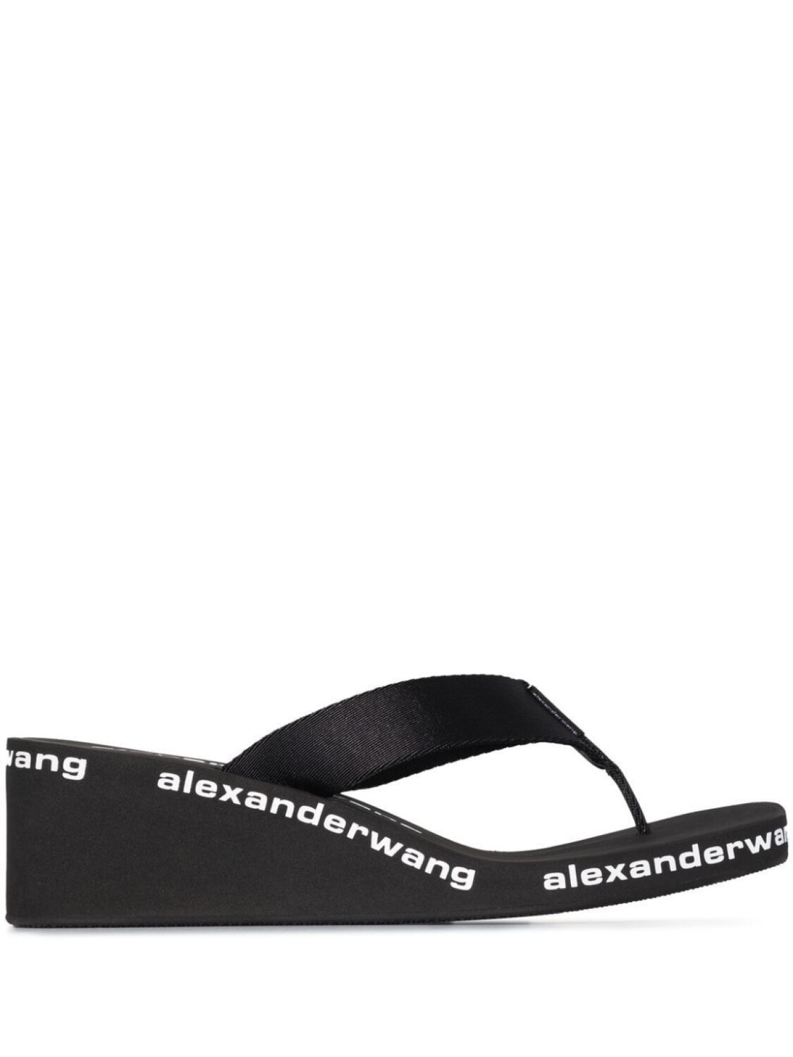 

Шлепанцы на танкетке с логотипом Alexander Wang, черный