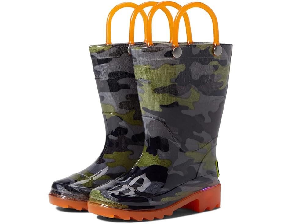 

Ботинки Western Chief Olive Camo Lighted Rain Boot, серый