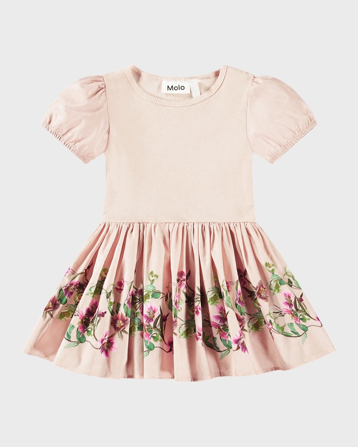 

Платье в рубчик Caitlin для девочек, размер 6M-2 Molo, цвет Mini Hellebore