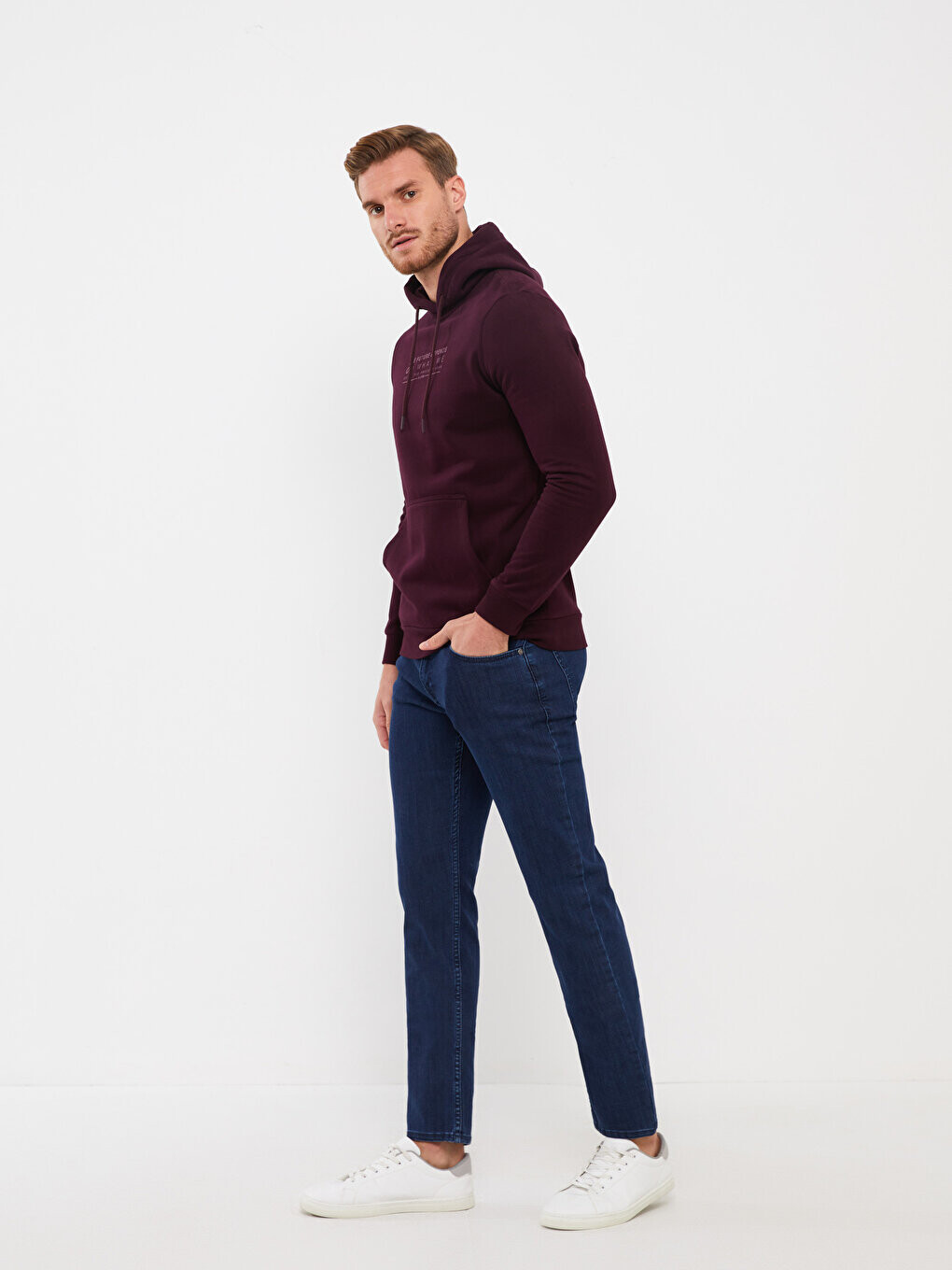 

Мужские джинсовые брюки 750 Slim Fit LCW ECO, темное родео