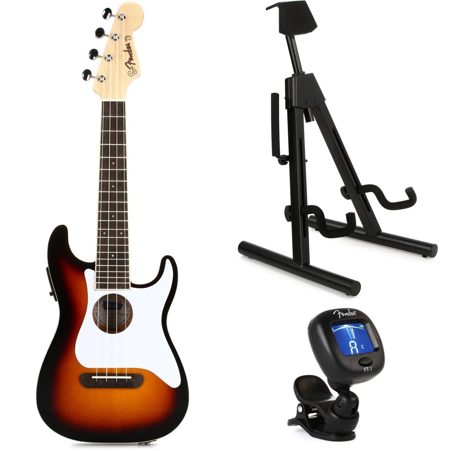 

Новый комплект Fender Fullerton Strat Uke Essentials — Sunburst