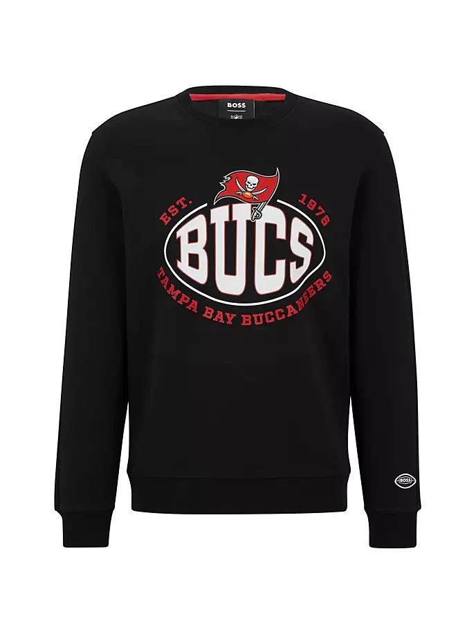 

Толстовка из хлопковой смеси BOSS x NFL с совместным брендингом Boss, цвет bucs charcoal