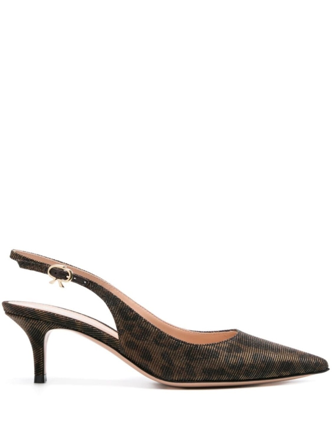 

Gianvito Rossi туфли Ribbon 55 с ремешком на пятке, золотистый