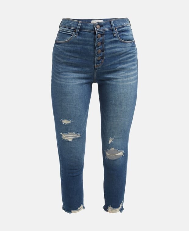 

Разрушенные джинсы Abercrombie & Fitch, индиго