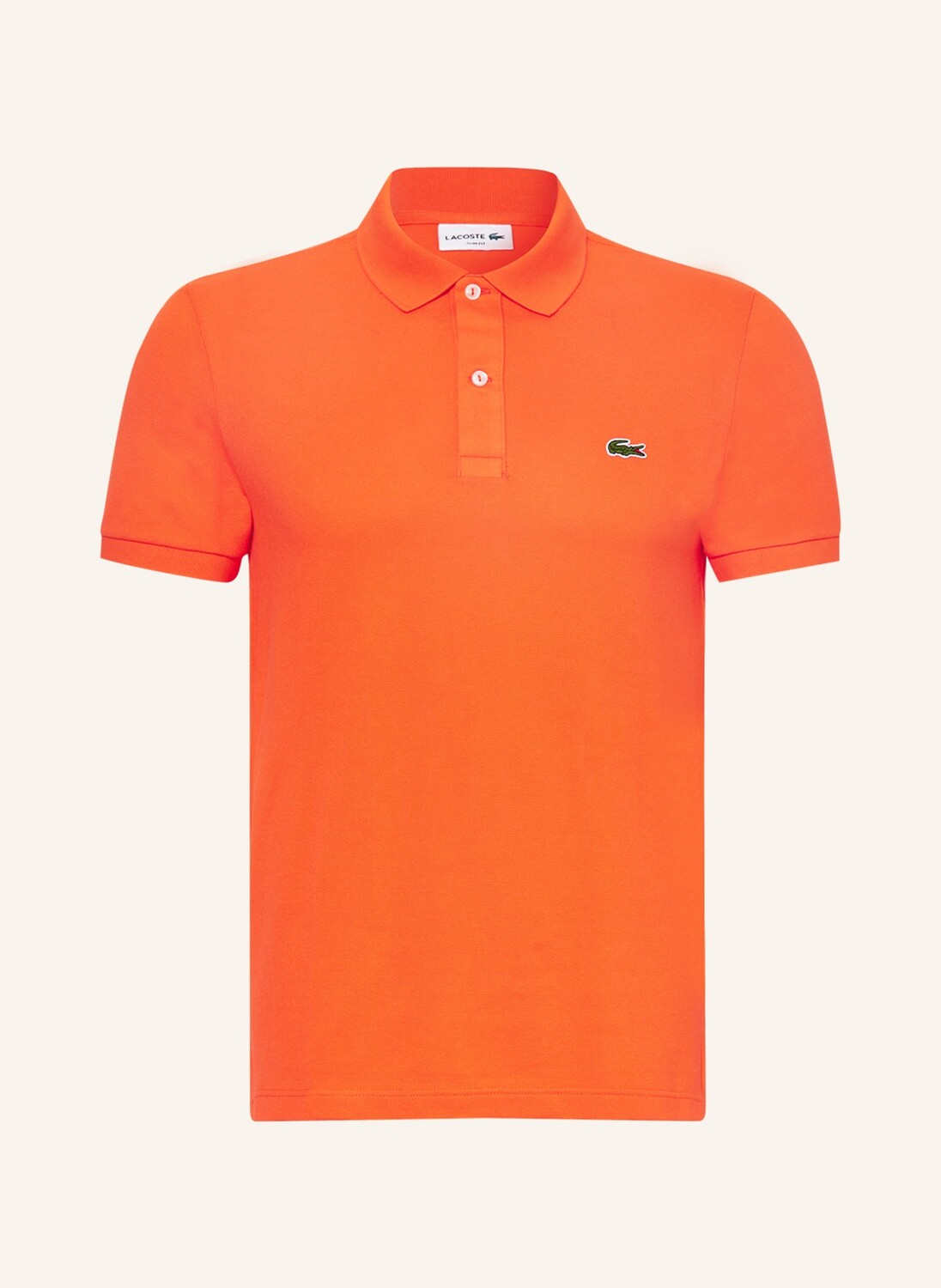 

Рубашка поло LACOSTE Piqué Slim Fit, оранжевый