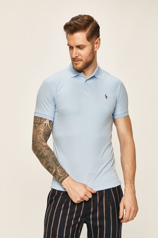 Рубашка поло Polo Ralph Lauren, синий рубашка поло classic fit printed mesh polo shirt polo ralph lauren цвет race ready newport navy