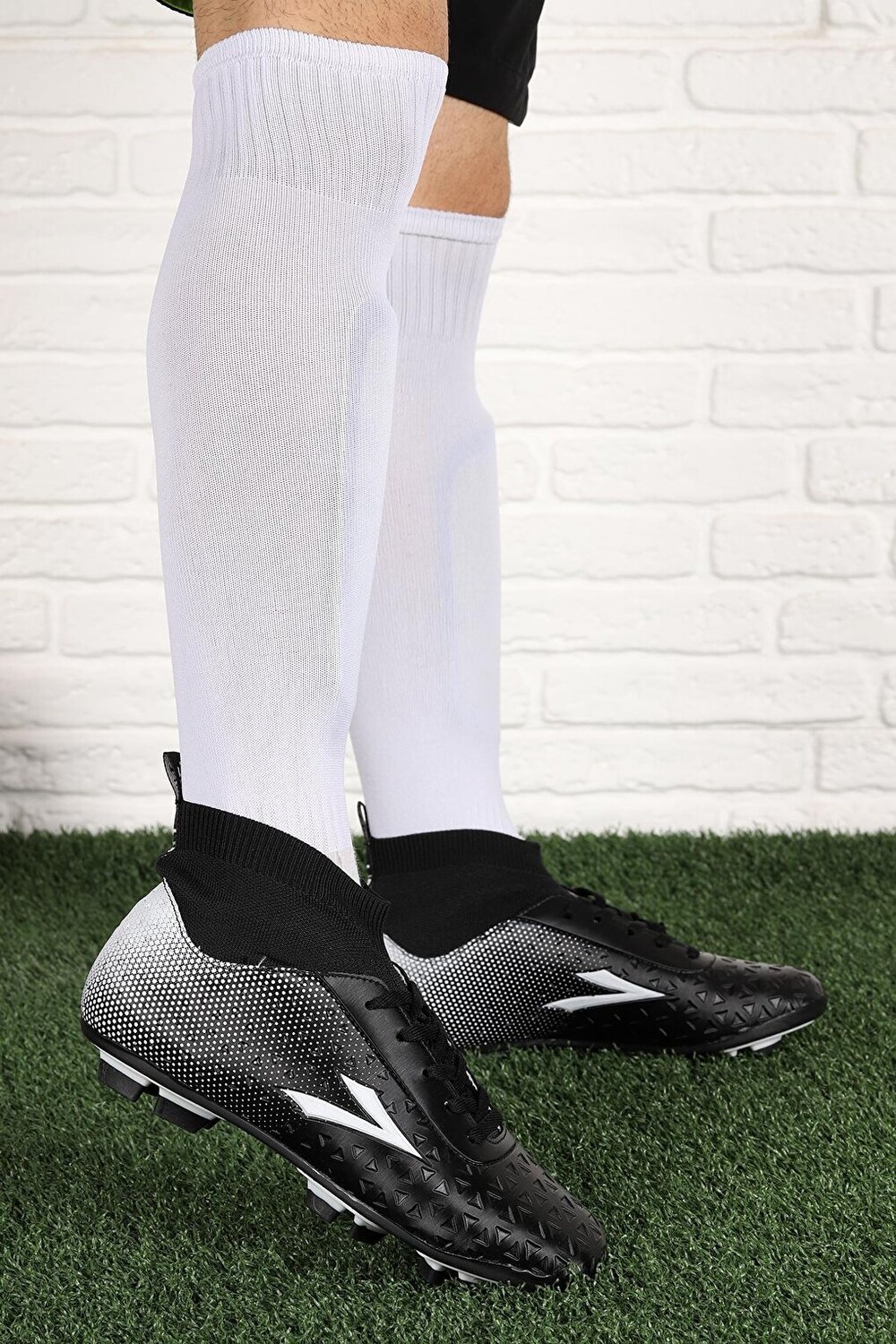 

Мужские футбольные бутсы Simav KM High Top Socks Cleats Turf Field Lig, черный