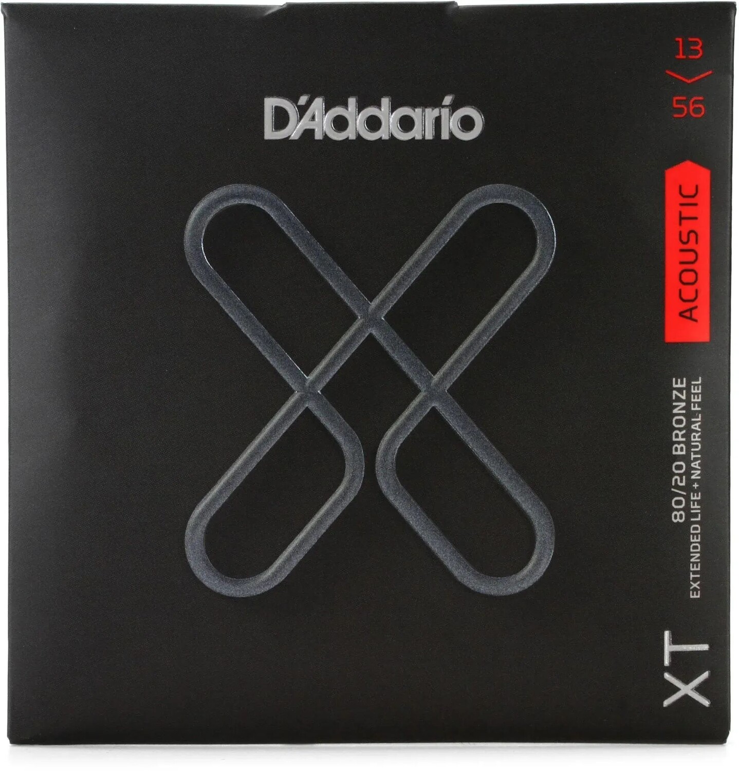 

Струны D'Addario XTABR1356 XT 80/20 бронзовые для акустической гитары — .013-.056 средние
