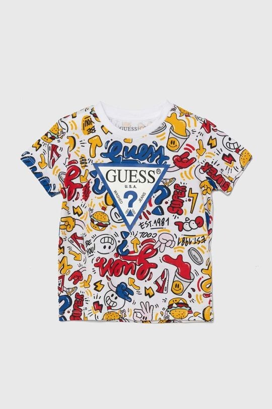 

Детская хлопковая футболка Guess, мультиколор