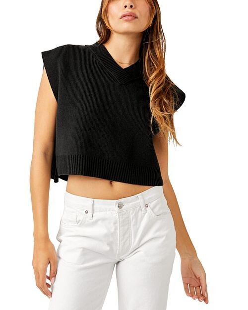 

Легкий уличный свитер-жилет Free People, цвет Black