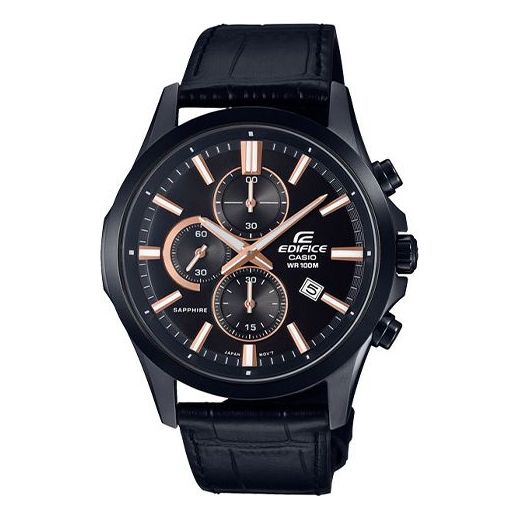 

Часы CASIO Waterproof EDIFICE Sapphire Crystal Quartz Mens Black Analog, черный