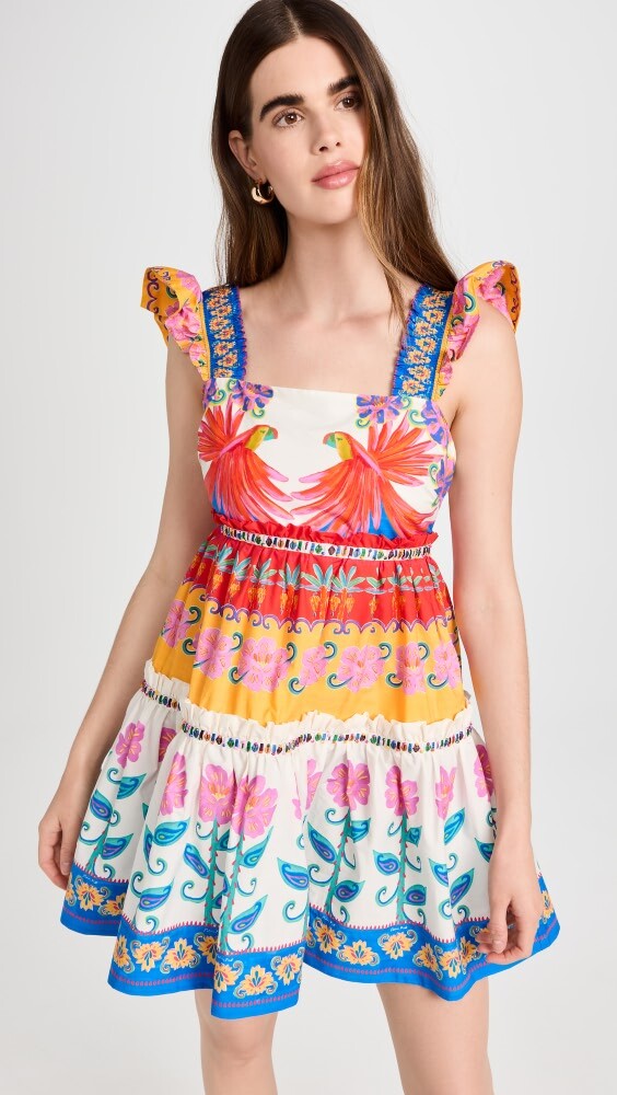 

Платье мини FARM Rio Vivid Garden Off White