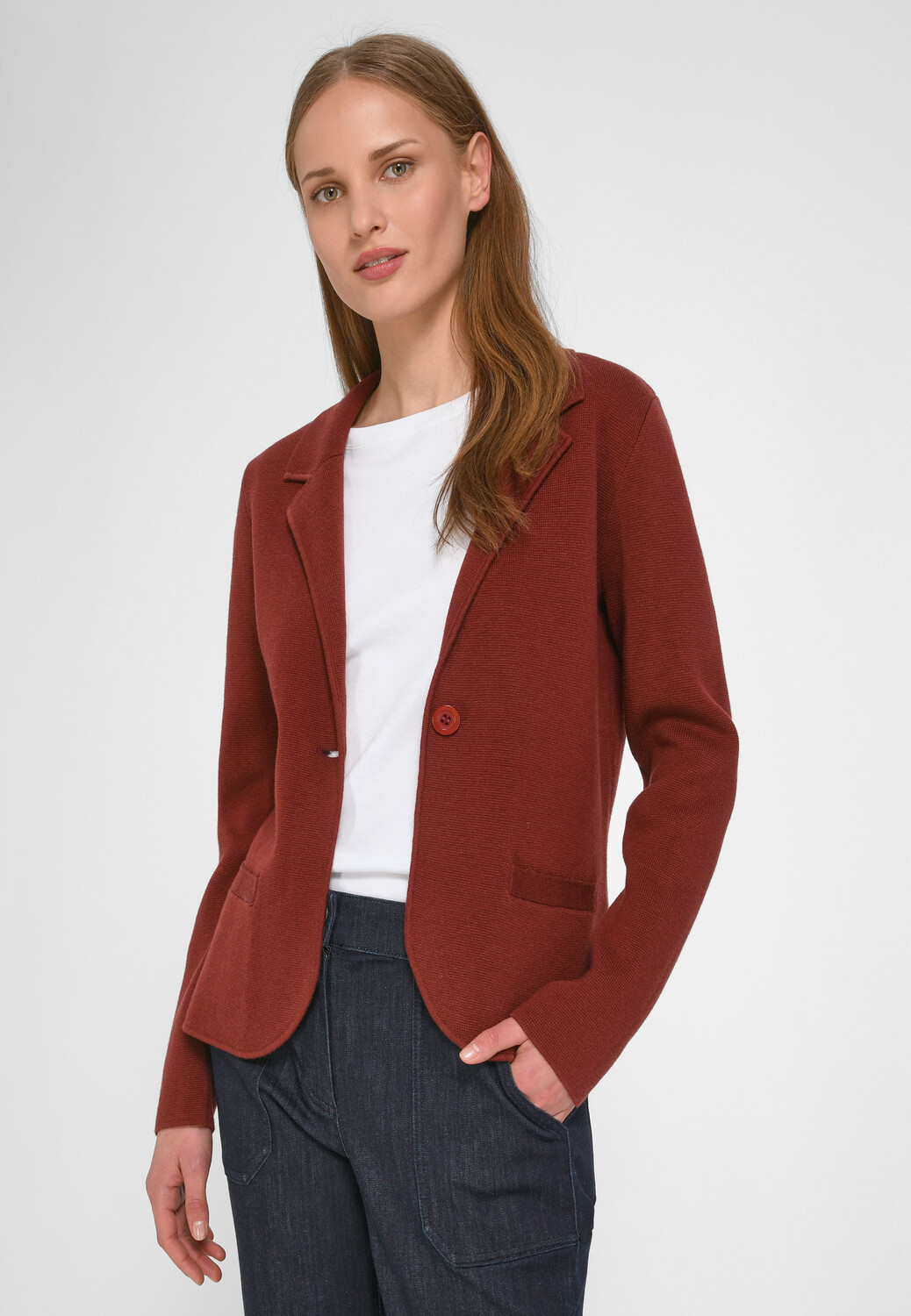 

Кардиган PETER HAHN Strick New Wool, красный
