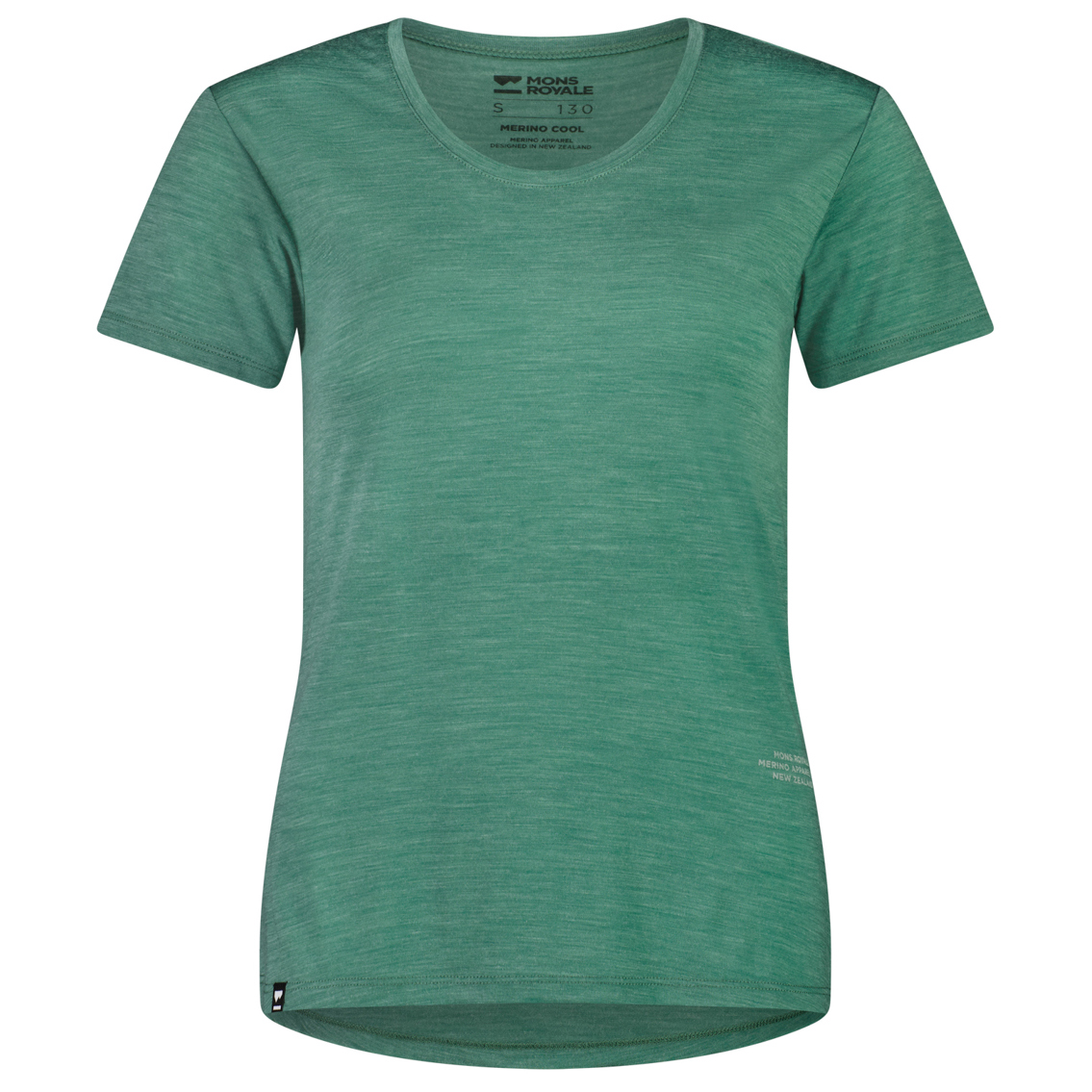 Рубашка из мериноса Mons Royale Women's Zephyr Merino Cool Tee, цвет Smokey Green