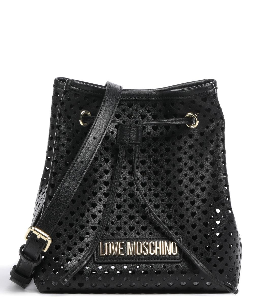 

Сумка-ведро с сердечком из искусственной кожи Love Moschino, черный