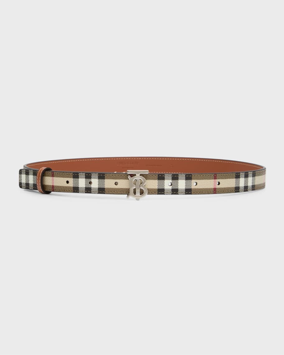

Узкий ремень TB Check из смешанной ткани Burberry