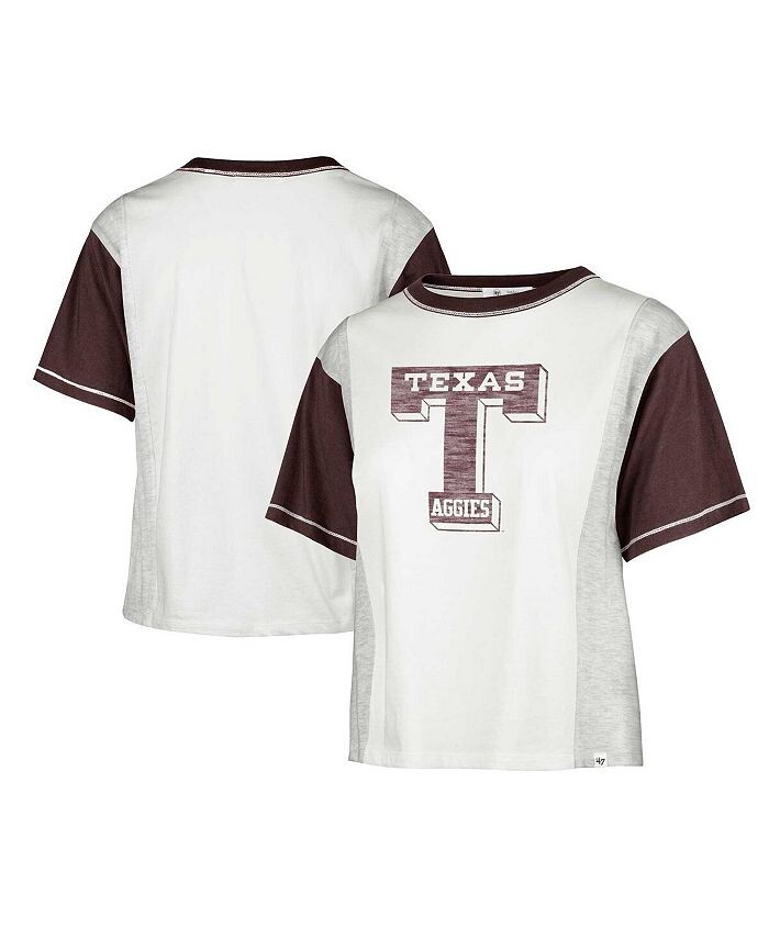 

Женская белая рваная футболка Texas A&M Aggies Vault Premier Tilda '47 Brand, белый
