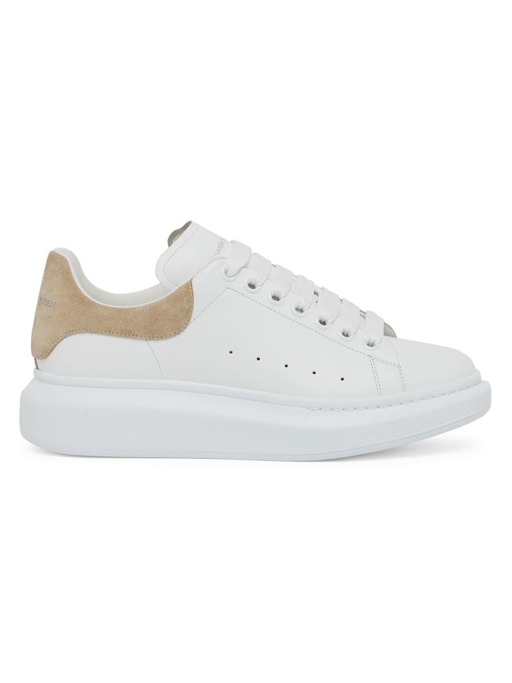 

Кожаные кроссовки на платформе оверсайз Alexander McQueen, белый