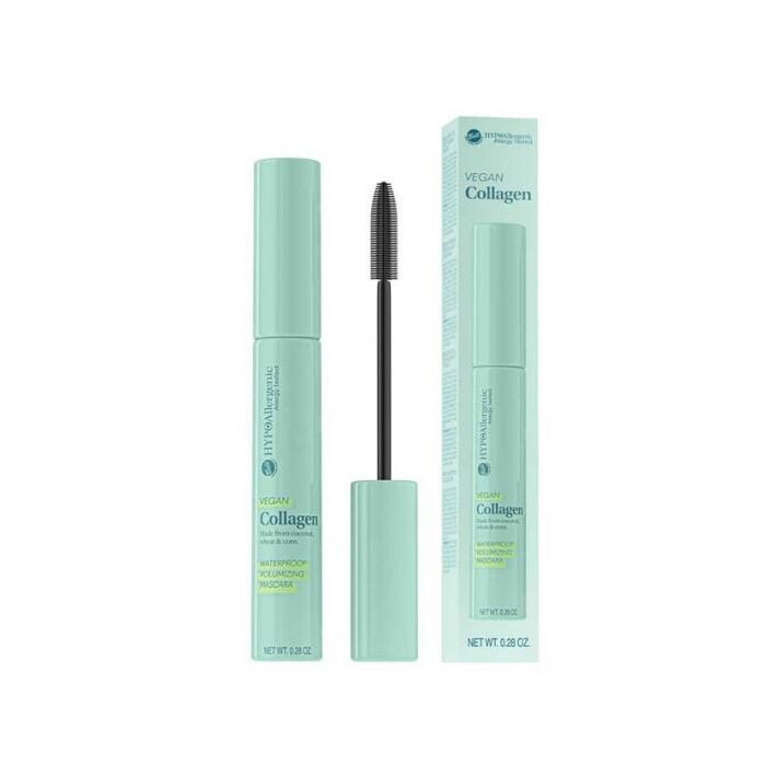 

Тушь для бровей Vegan Collagen Máscara de pestañas Voluminizadora Bell Hypoallergenic, Negro Waterproof