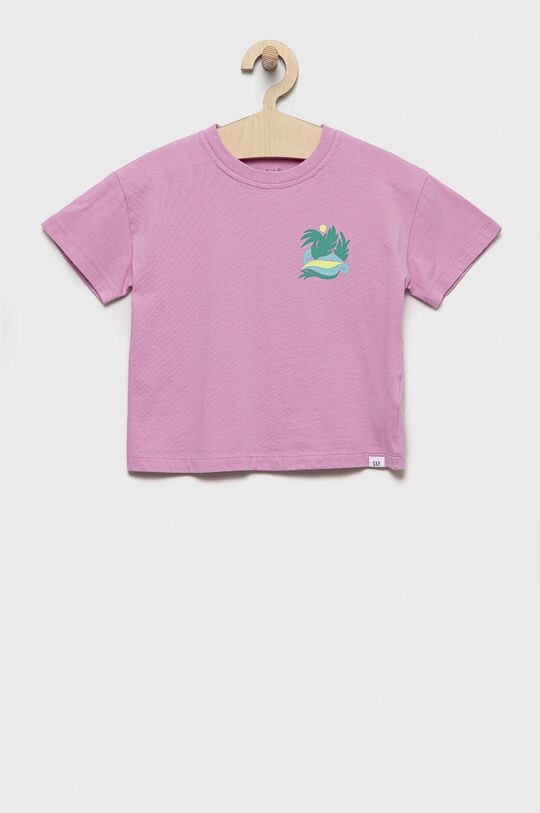 

Хлопковая футболка для детей Gap, розовый