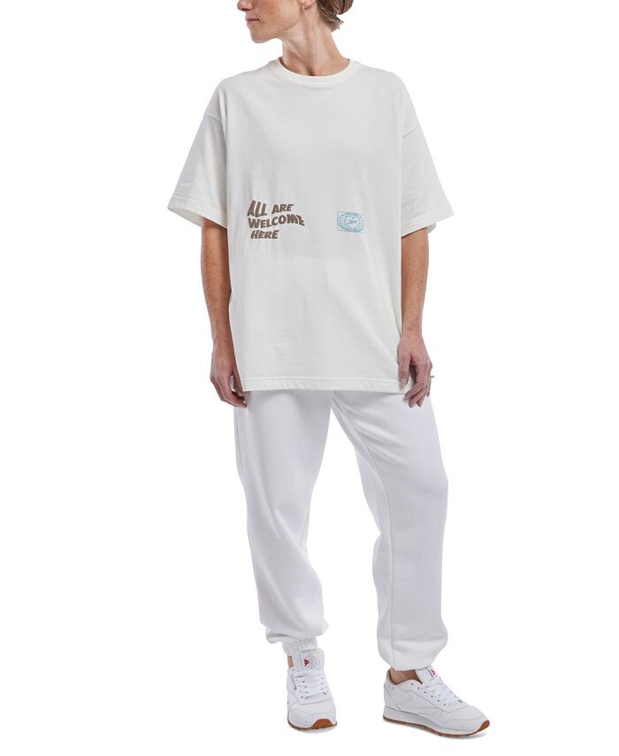 

Женские флисовые брюки-джоггеры Reebok, белый