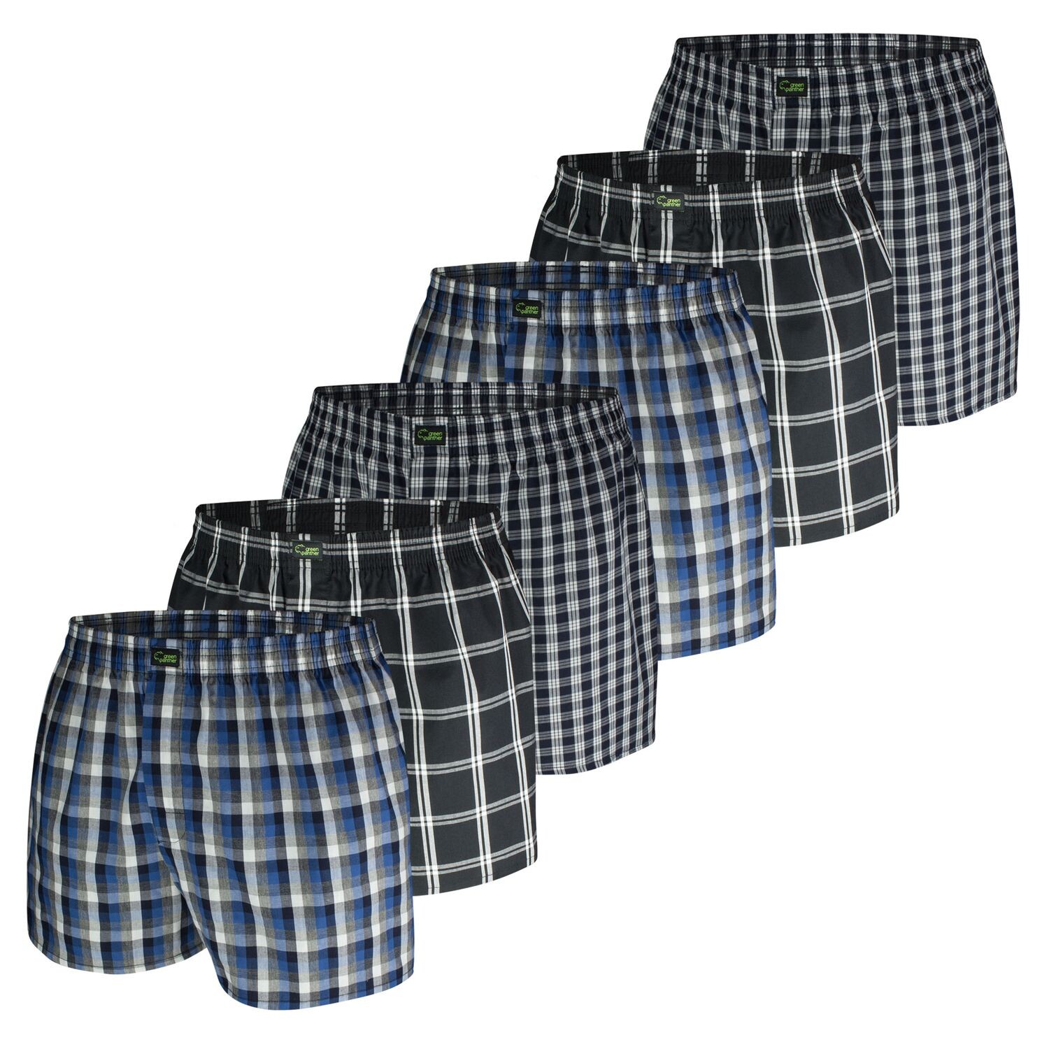 

Боксеры green panther Webboxershorts 6 шт, цвет Schwarz / Blau
