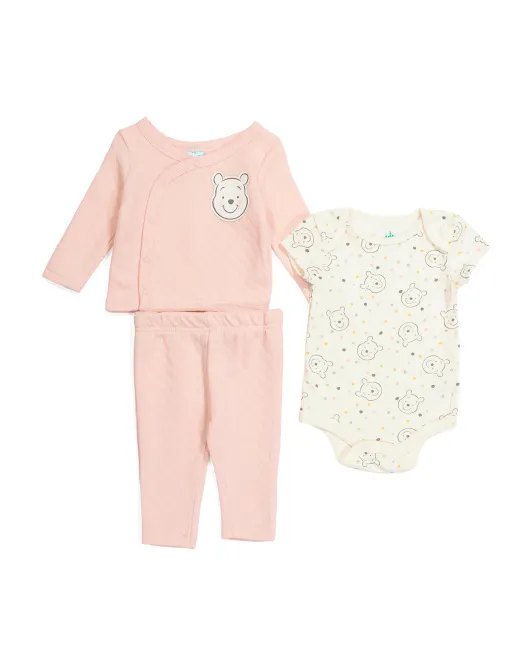 

Комплект одежды для новорожденных Disney Baby, 3 предмета, розовый/белый