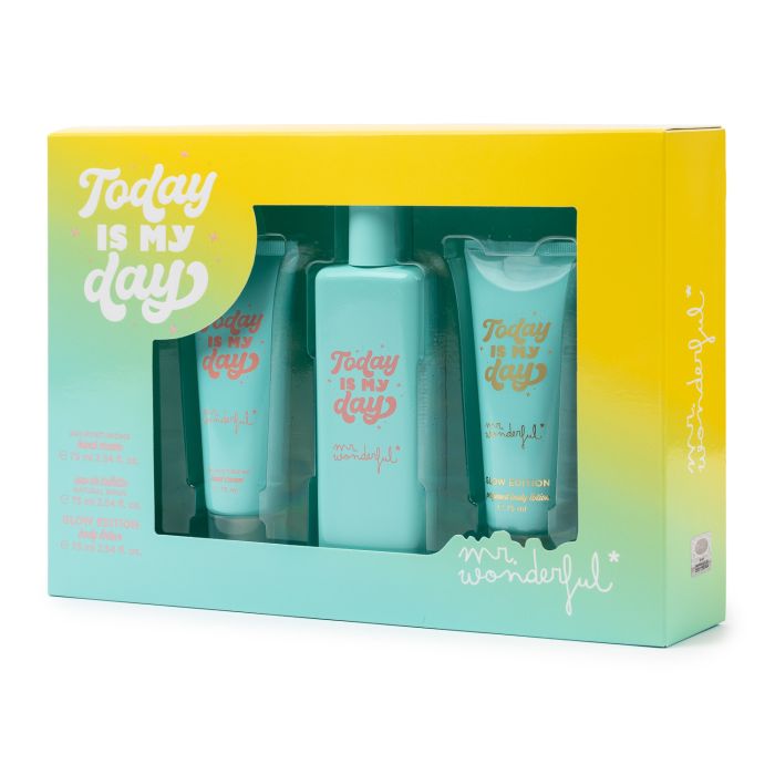 Туалетная вода унисекс Estuche Today Is My Day Mr. Wonderful, EDT 75 ml + Body Lotion 75 ml + Hand Cream 75 ml