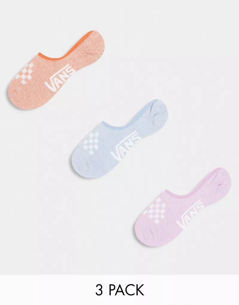 

Набор из трех носков Vans Classic Heathered Canoodle синего, розового и красного цветов, Синий