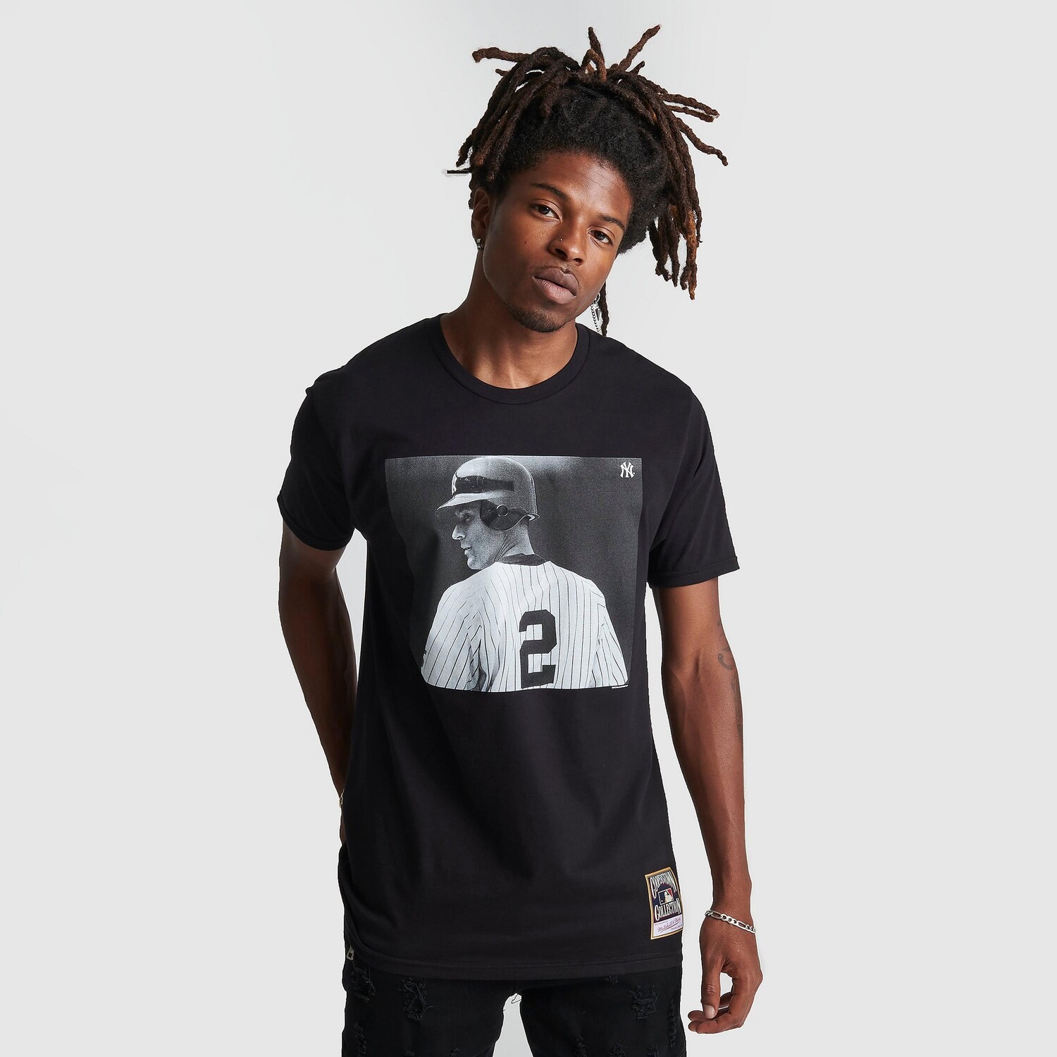 

Мужская футболка с принтом Mitchell & Ness Derek Jeter, черный