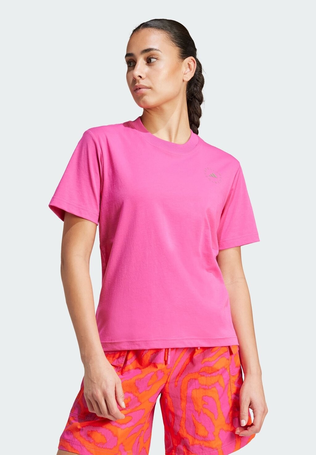 

Базовая футболка Regl Tee adidas by Stella McCartney, фуксия