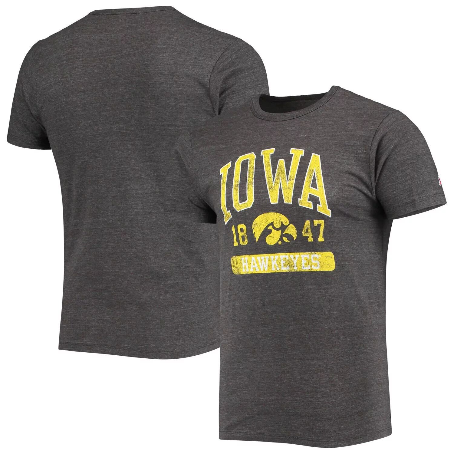 

Мужская лига студенческая одежда Черная футболка с рисунком Iowa Hawkeyes Volume Up Victory Falls Tri-Blend, Черный