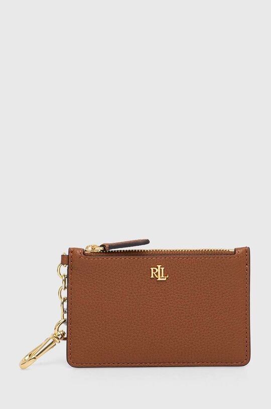 

Кожаный футляр для карт Lauren Ralph Lauren, коричневый