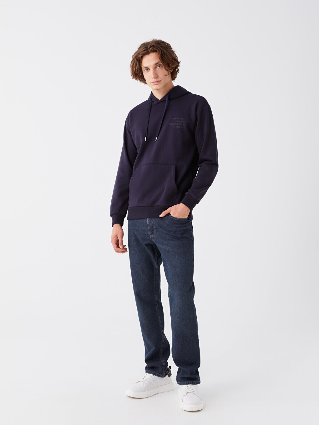 

779 Мужские джинсовые брюки стандартного кроя LCW Jeans, темное родео