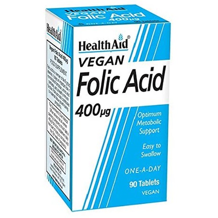 Healthaid Фолиевая кислота 400 мкг - 90 таблеток фолиевая кислота gold’n apotheka 400 мкг в таблетках 90 шт