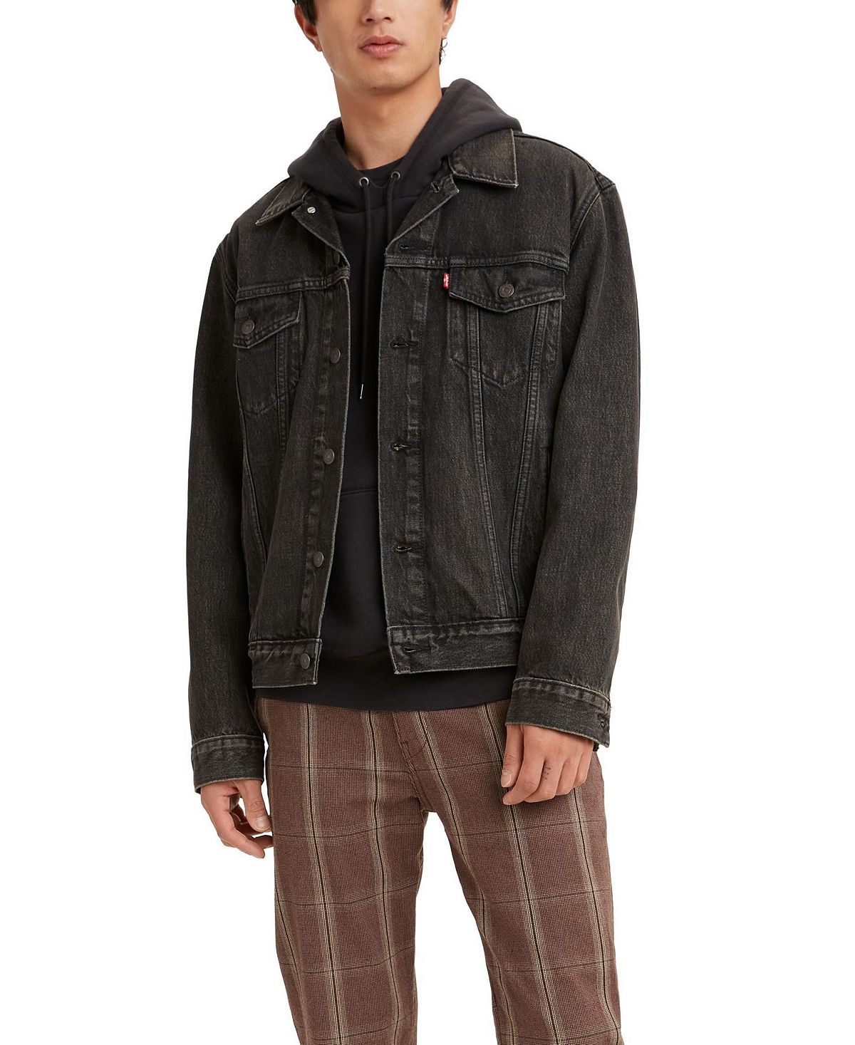 Мужская джинсовая куртка классического кроя из неэластичного денима Levi's джинсовая куртка стандартного кроя colin s черный