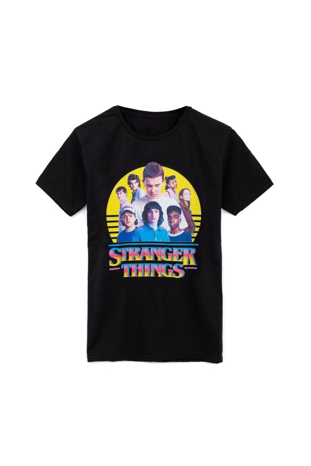 

Футболка с логотипом персонажей Stranger Things, черный