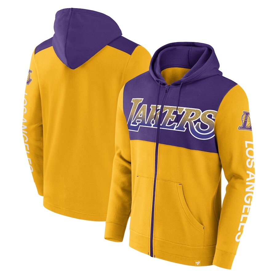 

Толстовка на молнии Fanatics Branded Los Angeles Lakers, золотой