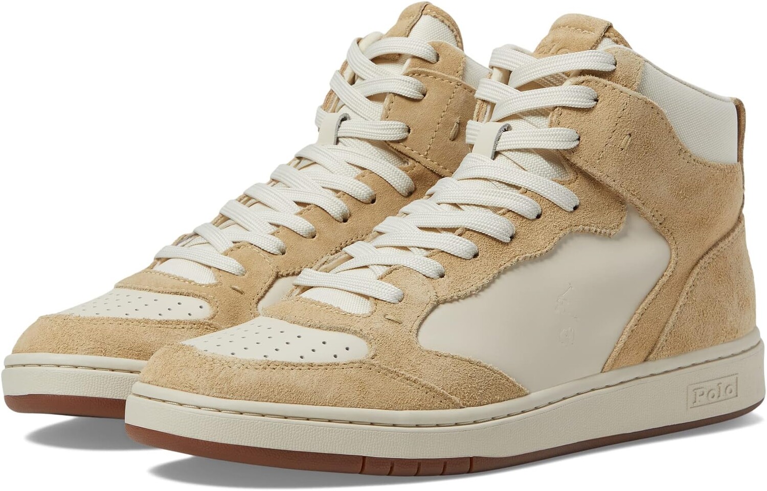 

Кроссовки Polo Court High Polo Ralph Lauren, цвет Bone/Ecru