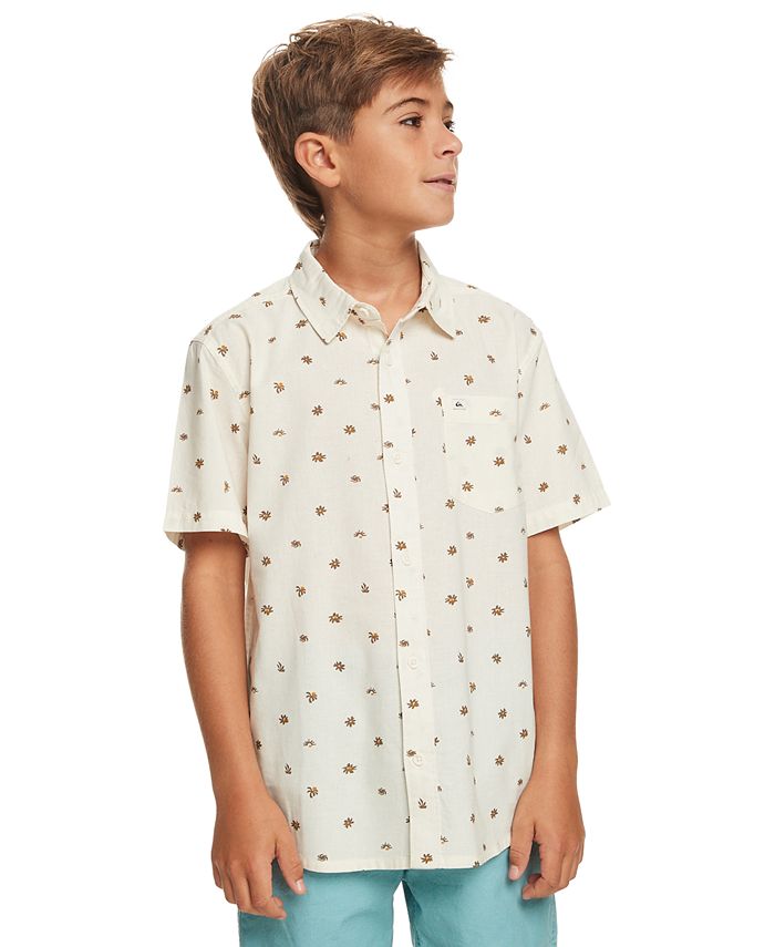 Рубашка на пуговицах с цветочным принтом Big Boys Minimo обычного кроя Quiksilver, белый
