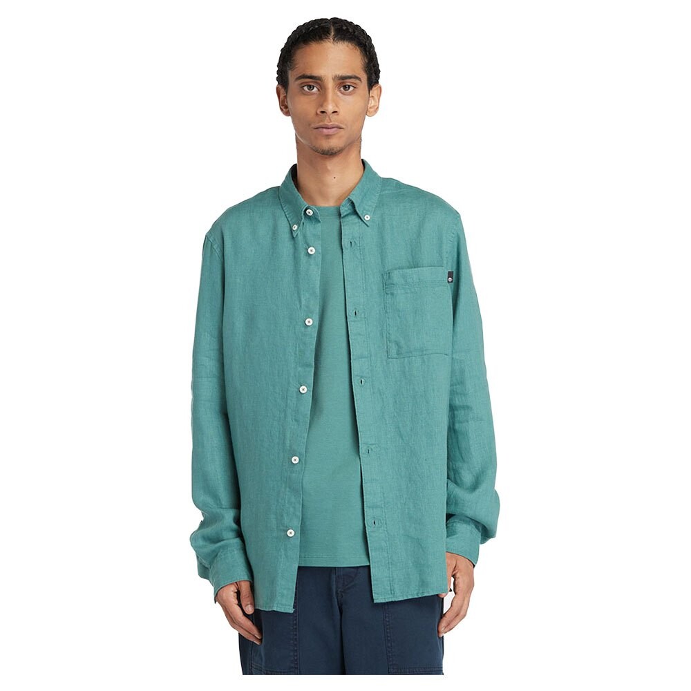 

Рубашка с длинным рукавом Timberland Mill Brook Linen Chest Pocket, зеленый