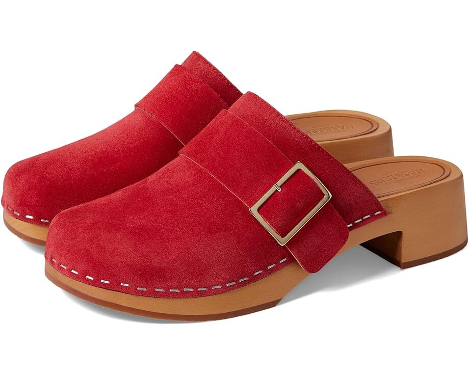 

Сабо Swedish Hasbeens Slejf Clog, цвет Rosso Suede