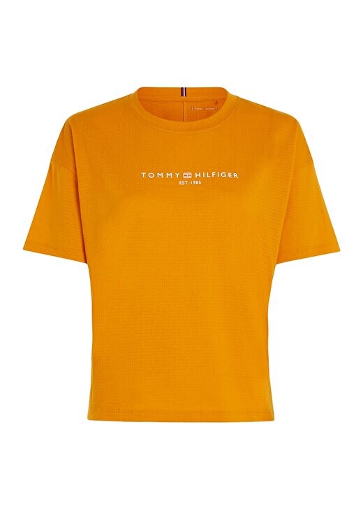 

Оранжевая женская футболка с круглым вырезом с принтом ESS MINI CORP RELAXED TEE Tommy Hilfiger, оранжевый