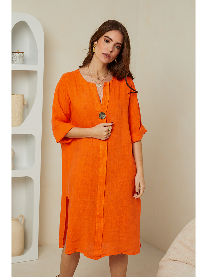 Платье Rodier Lin Leinen, оранжевый