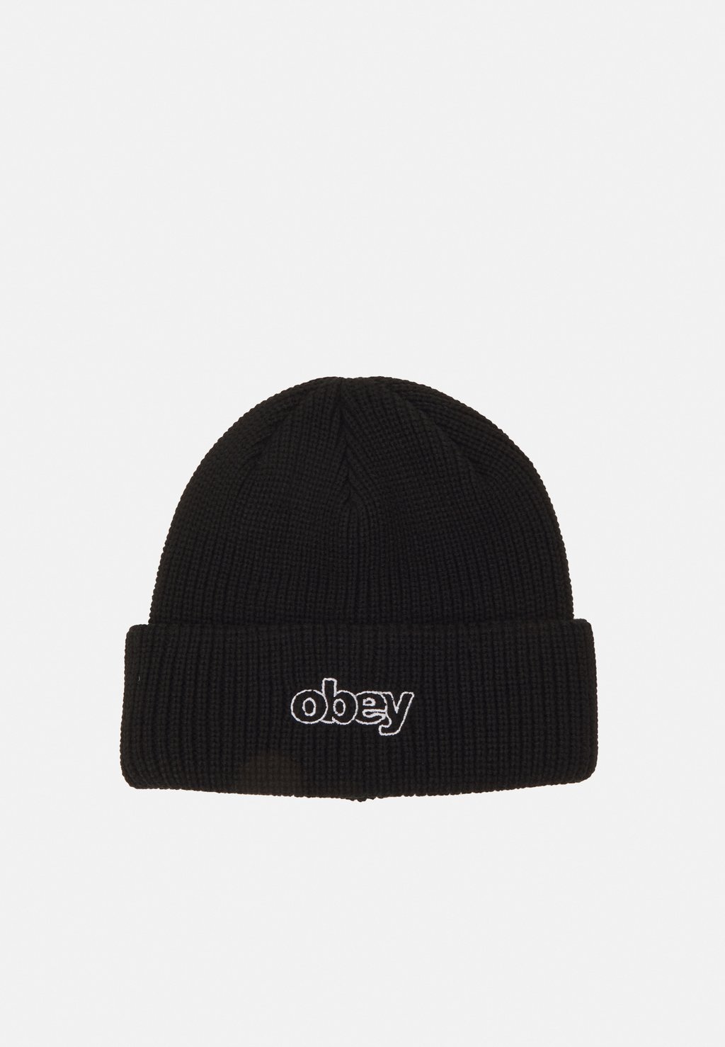 Шапка Obey Clothing THROWBACK BEANIE, черный шапка obey virgil beanie black
