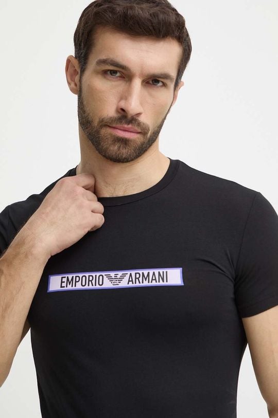 

Хлопковая футболка для отдыха Emporio Armani Underwear, черный