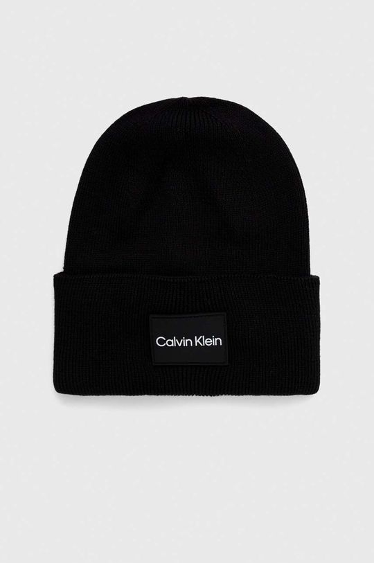 Хлопчатобумажная шапка Calvin Klein, черный