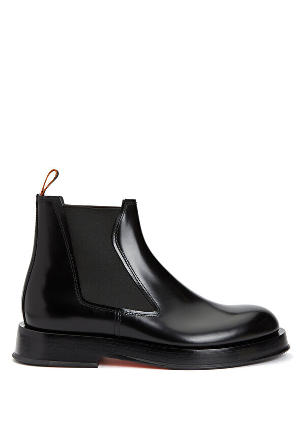 

Черные мужские кожаные ботинки Santoni